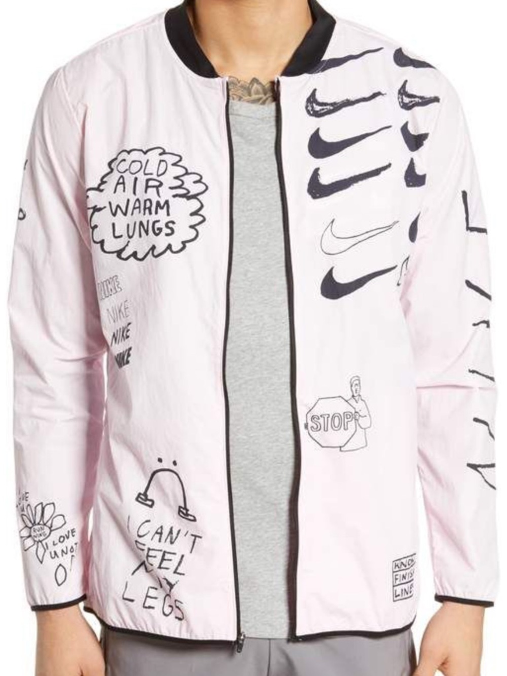 Nike Nathan Bell Men’s Printed Running Windbreaker Jacket Size XXL  Summer - Picture 4 of 11